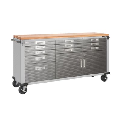 Ultra HD Seville Workbench and Storage Table with Wheels