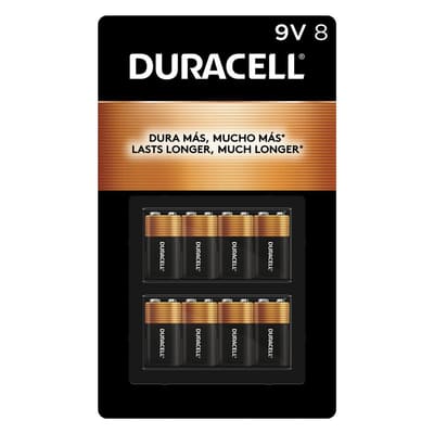 Duracell 9 V Alkaline Batteries 8 Units