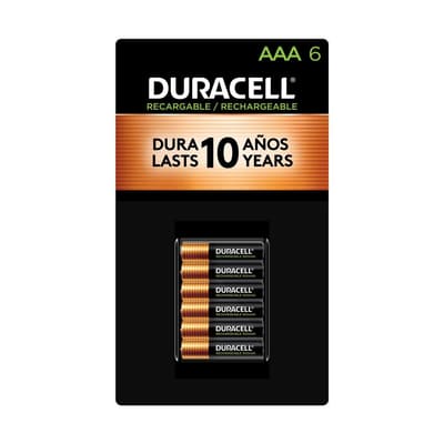 Duracell AAA Batteries Rechargeable 6 Units