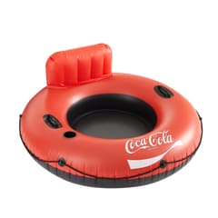 Coca-Cola Inflatable Float with Mesh Bottom and Cup Holder for the Pool