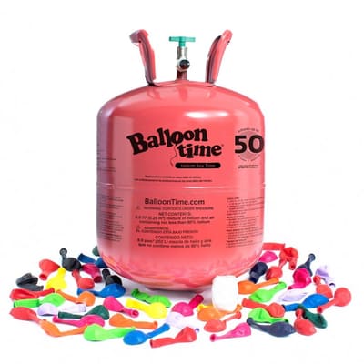 Balloon Time Jumbo Helium Tank with Balloons