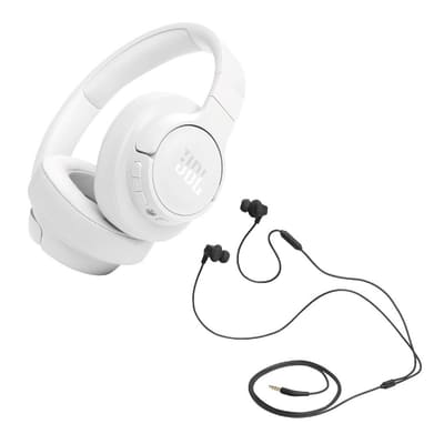 JBL Headband Headphones and Wired Earbuds with Bluetooth Set