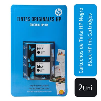 HP 662 Ink Cartridge Black 2 Units
