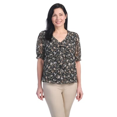Carolina Belle Women's Short Sleeve Ruched Blouse