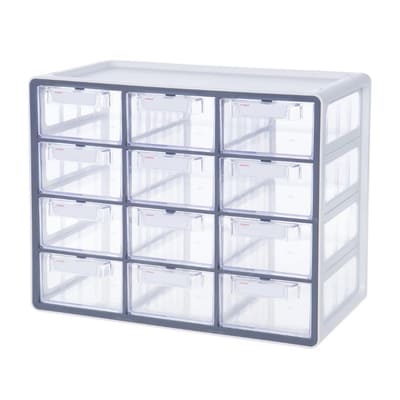 Sysmas Multifunctional Organizer with 12 Transparent Drawers
