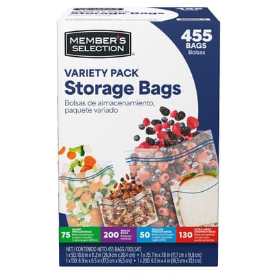 Selection Resealable Bags Variety Pack 455 Units