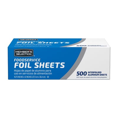Selection Pre-Cut Aluminum Foil 500 Sheets / 27.3 cm x 30.4 cm / 10.75“ x 12”