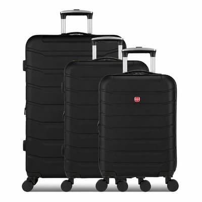 SwissGear Hardside Luggage Set with 360° Spinner Wheels and Telescopic Handle 3 Pieces