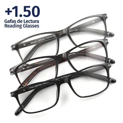 Foster Grant +1.50 Cole Dax Reading Glasses 3 Units