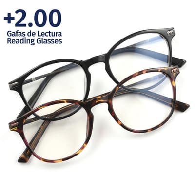 Foster Grant +2.0 McKay Eric Reading Glasses 2 Units