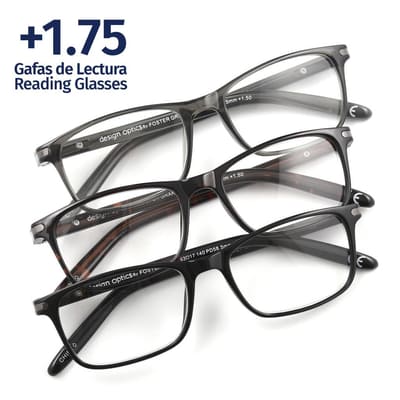 Foster Grant +1.75 Cole Dax Reading Glasses 3 Units