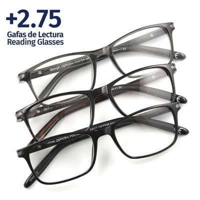 Foster Grant +2.75 Cole Dax Reading Glasses 3 Units