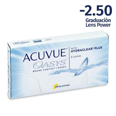 Acuvue Oasys -2.50 Esferico Contact Lenses 6 Units