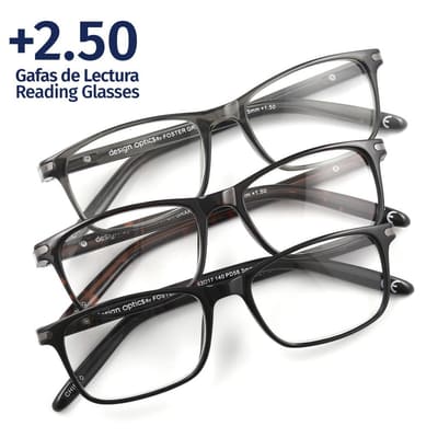 Foster Grant +2.50 Cole Dax Reading Glasses 3 Units