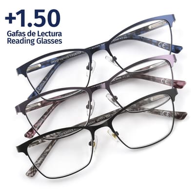 Foster Grant +1.50 Reading Glasses Addie Kiersey 3 Units