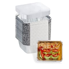 FUIIKEEM 1 Lb Small Aluminum Pans with Lids(40 Pack, Bundle of 3