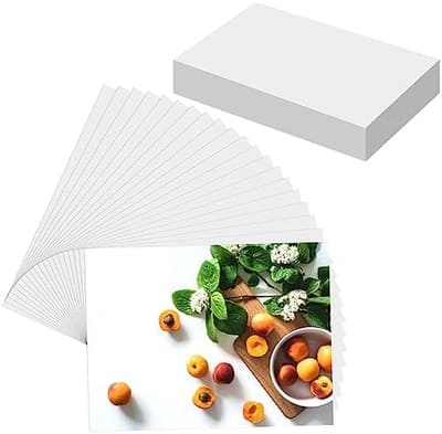 LOKUNN 50 Sheets Photo Paper, 3.5 x 5 Inch Photo Paper for Printer Picture, Bundle of 4