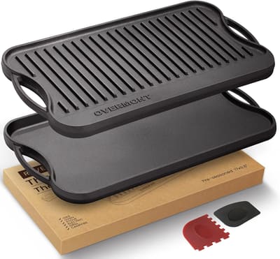Overmont Reversible Cast Iron Grill