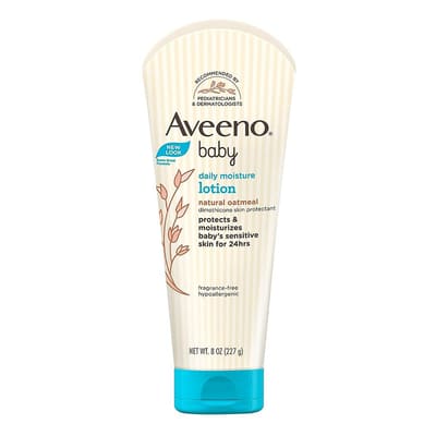Aveeno New Aveeno Baby Fragrance Free Daily Moisture Lotion 8 oz, Bundle of 3