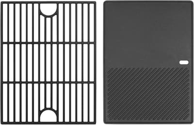 BBQration 17" Cooking Grates and Griddle for Nexgrill Grill Parts 720-0830H 720-0783E Nexgrill