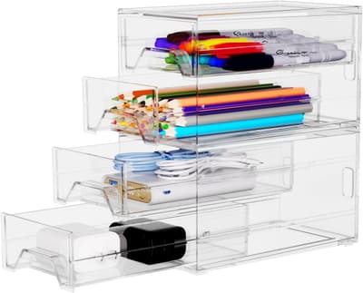 CHANCETSUI Acrylic Stackable Drawer Storage Organizer