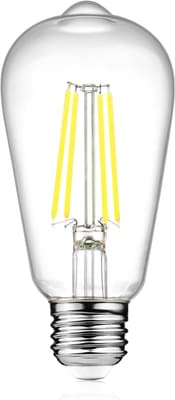 Ascher 1-Pack Vintage LED Edison Light Bulb 60W Equivalent, Decorative Antique Filament Light