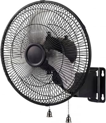 ZMRTDWO 18 Inch Oscillating Wall Mount Fan, 3 Speed High Velocity Powerful, 90° Oscillation &