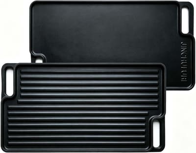 JINCHUFURI Reversible Cast Iron Griddle Pan 16 Inch