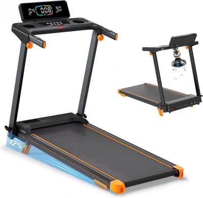 Generic 3-in-1 Foldable Treadmill with 12% Incline and Walking Pad Treadmill
