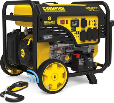 Champion 10,000-Watt Wireless Remote Start Portable Generator