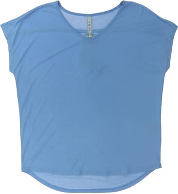 Leo & Nicole Women's V-Neck Short Sleeve Blouse
