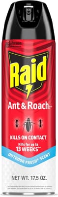 Raid Ant & Roach Killer Spray for Listed Bugs, Keeps Killing for Weeks, Fresh Scent, 17.5 oz, Bundle of 3