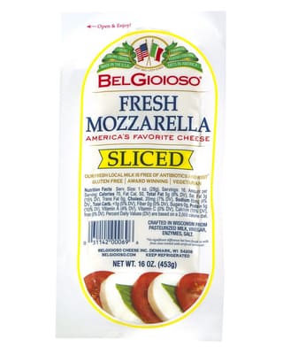 Belgioioso Fresh Sliced Mozzarella Log 453 g / 16 oz