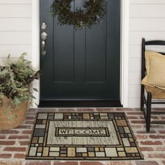Mohawk Home Entryway Door Mat 1.5' x 2.5' All Weather Doormat Outdoor Non Slip Recycled