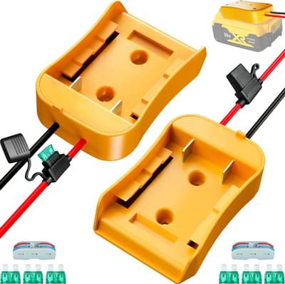 Crivon 2-Pack for Dewalt 20V Battery Adapter for Power Wheels Battery Upgrade Conversion Kit, Bundle of 3
