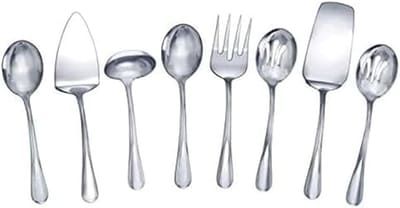 Gourmet Basics by Mikasa Gourmet Basics Kaylee 8-Piece Serving Set, 18/0 Stainless