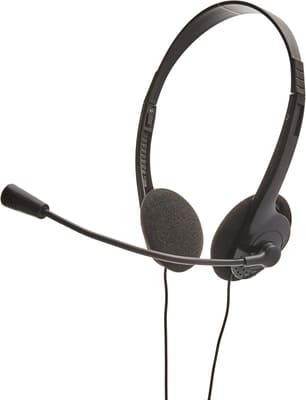 Klip xtreme Stereo Headset Wired with Microphone- On-Ear with Adjustable Headband, in-Line, 70in, 3.5mm