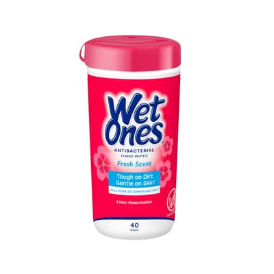 Wet Ones Antibacterial Hand Wipes, Fresh Scent, Packaging May Vary, 40 Count, Bundle of 7