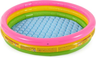 Intex Kiddie Pool - Kid's Summer Sunset Glow Design - 58" x 13", Bundle of 2