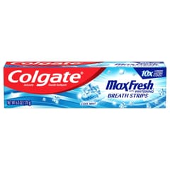 Colgate Max Fresh Toothpaste with Mini Breath Strips, Mint, 6 Oz, Bundle of 3