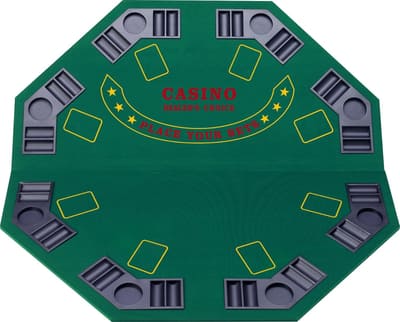 Fat Cat Folding Poker Table for 8 Players with Carrying Case, Chip Tray, and Drink Holder
