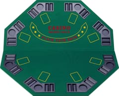 Fat Cat Folding Poker Table for 8 Players with Carrying Case, Chip Tray, and Drink Holder