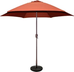 Tropishade 9 ft Bronze Aluminum Patio Umbrella with Rust Polyester Cover (Base not included)