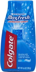 Colgate Max Fresh Liquid Toothpaste with Mini Breath Strips, Cool Mint, 4.6 oz, Bundle of 7