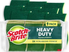 Scotch-Brite Heavy Duty Scrub Sponge, 9 Pack, Bundle of 3