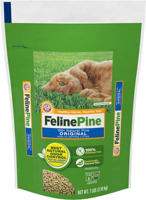 Feline Pine Cat Litter Original 7lb, Bundle of 2