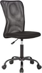 BestOffice | Armless Office Chair | Black | with Lumbar Support