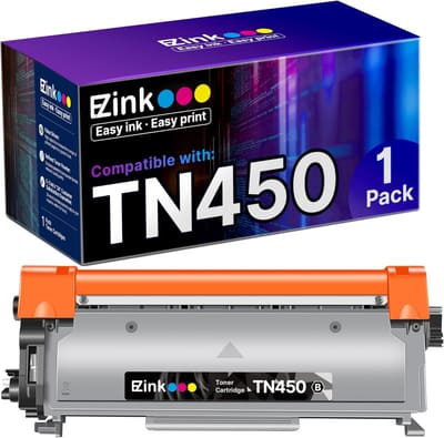 E-Z Ink TN450 Toner Cartridge for Brother Printer TN-450 TN 450 TN420, Bundle of 2