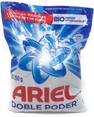 ARIEL Double Power Detergent Powder 250g/8.8 Oz (4 Pack), Bundle of 2