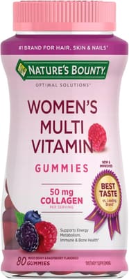 Nature's Bounty Optimal Solutions Women's Multivitamin, Raspberry, 80 Count, Bundle of 4